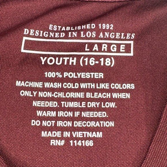 Colosseum Youth Size Large 16-18 Tee Shirt Short Sleeve Texas A And M Red New - Picture 6 of 12
